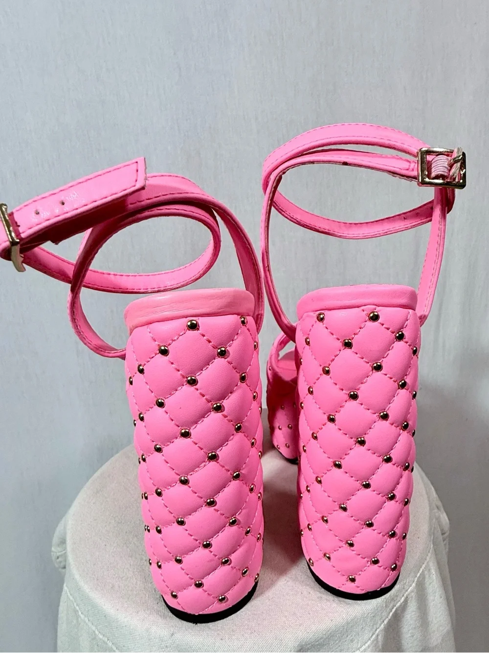 DollsKill Lanzi size 9 Pink Platform Heels by lemon drop by privileged